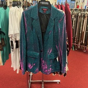 Ladies Rock&Roll iridescent blue blazer